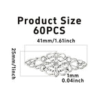 Hollow Filigree Charms - color: Antique Silver