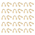 UNICRAFTALE 100Pcs 304 Surgical Stainless Steel Hypoallergenic Wire Guardian Small U Shape Wire Cable Protectors Golden Wire Loop Guardian Terminator for DIY Jewelry Crafts Making - color: Golden-100pcs
