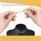 12 Pack Magnetic Necklace Clasps and Closures. Necklace Jewelry Extender with Strong Magnet. for Jewelry Necklace Bracelet Making. Gold and Silver Plating (12Pcs | Gold Cylinder) - color: 12Pcs | Gold Cylinder