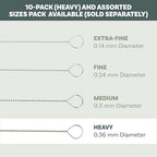The Beadsmith Twisted Beading Needles - 2.5" (6.35 cm) Collapsible Eye Beading Needle, Heavy (0.36 mm Diameter), Stainless Steel Flexible Wire for Stringing, Jewelry Making, Pack of 50 - style: Heavy
