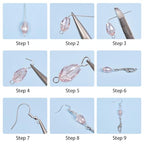SUNNYCLUE 1 Box DIY 10 Pairs Starfish Mermaid Dragonfly Dangle Earring Making Kit Jewelry Making Supplies Beading Starter Kits for Beginner Adults Fish Hook Silver, Instruction - color: Ocean Earrings 1
