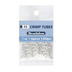 Beadalon Crimp Tubes, Size #3, Silver Plated, 1 oz, Approx. 1,400 pc - color: Silver, size: Size #3, 1,400 pc