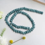 1 Box 148PCS 5x8MM Natural White Jade Beads Strands with Hole Dark Turquoise Abacus Stone Disk Rondelle Gemstone Dyed Flat Loose Spacer Bead for Jewelry Making Bracelets Necklace Diy Crafts - color: Dark Green, size: 148pcs