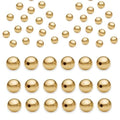 100pcs Adabele Tarnish Resistant 3mm (0.12 Inch) Small Tiny Round Beads 18K Yellow Gold Plated Brass Spacer (Hole 0.9mm) for DIY Craft Jewelry Making BF252-3 - size: 3mm/0.12 inch (Small)