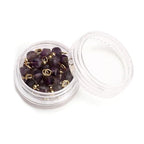 Beadia Natural Faceted Cube Stone Charms 4mm 30pcs with Untarnish Metal Accessories Loose Square Beads for DIY Jewelry Making - color: Amethyst