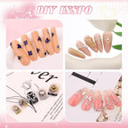 1-3MM Mini Small Nail Beads Metal Caviar Beads Silver Gold Nail Charms and Gems Ball, Nail Balls for Nail Art Accessories Supplies Gold Rhinestones for Women Manicure - color: 12 Small Silver and Gold Nail Beads