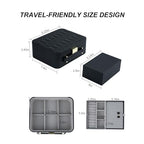 Large Jewelry Travel Organizer, 2 Layers Jewelry Box with Tray Black - color: Fashion Black