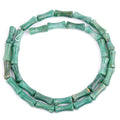 GEM-Inside 30Pcs 5x12mm Natural Green Africa Jade Stone Plant Bamboo Knot Bone Charms Beads for Jewelry Making Power Energy Chakra Stone Beads - color: Green Africa Jade
