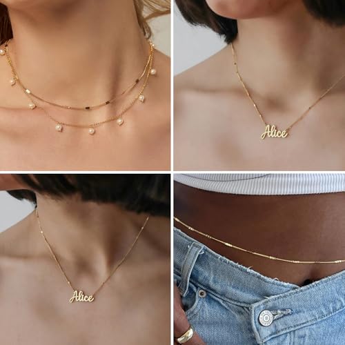 33FT 18K Gold Plated Curb Chains Bulk, 2mm Stainless Steel Flat Satellite Curb Link Chains Roll for Jewelry Making - color: Gold long embossed