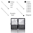 NSZETZ 11PCS Mini Precision Screwdriver Set, Small Tools with 11 Size Flathead and Phillips Kit, Professional Magnetic Repair Tool for Jewelry, Ring Doorbell, Watch, iPhone, Toys, Computer, Eyeglass - style: 11PCS