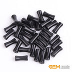 GEM-Inside 30Pcs 5x12mm Natural Black Brazil Stone Agate Plant Bamboo Knot Bone Charms Beads for Jewelry Making Power Energy Chakra Stone Beads - color: Black Brazil Agate