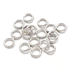 KISSITTY About 450pcs/50g Platinum Plated Brass Open Jump Rings 6x1mm Round Chainmail Jewelry Making Connectors - color: Platinum#6mm