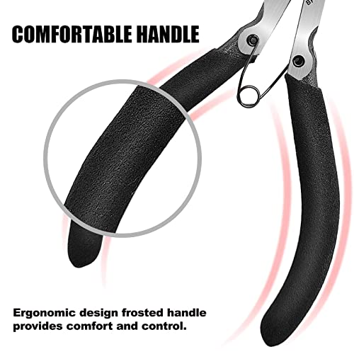 BOENFU 5 inch Flush Cutters Precision Wire Cutters Wire Snips Small Wire Nippers, Ideal for Crafts, Model, Electronics, Zip Ties, Jewelry Making - color: 5 Inches