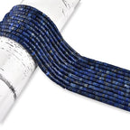 300pcs Natural Lapis Lazuli Heishi Spacer Beads 2x4mm Genuine Real Disc Stone Beading DIY Charm Smooth Loose Gemstone Beads for Jewelry Making Bracelets Necklaces Earrings Crafts - color: Blue Lapis Lazuli