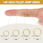 4MM 1000PCS 14K Gold Jump Rings for Jewelry Making Non Tarnish Small Open Gold Filled Jump Rings for Necklace Earrings Bracelet Key Chains and DIY Craft - size: 4MM-1000PCS
