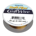BeadHobby Soft Flex 26 Gauge Craft Wire - 27 Meters - Jewelry Wire with Tarnish Resistant Silver Plating - style: Bronze