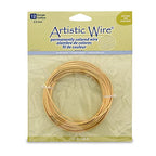 Artistic Wire | 12 Gauge Gold Silver-Plated Copper | Tarnish Resistant Bendable Craft Wire for Jewelry & DIY Projects | 25 ft Coil - color: Gold, size: 12 Gauge / 25 Ft