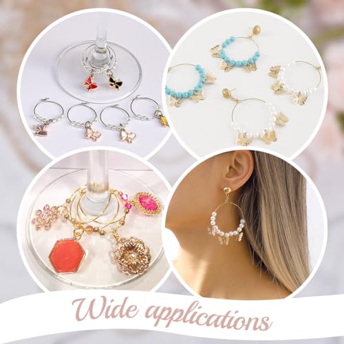 Beebeecraft 1 Box 100Pcs Hoop Earring Findings 18K Gold Plated 316 Stainless Steel Wine Glass Charms Rings with 0.7mm Pin DIY Earring Beading for Hoop Earrings Making, 20mm/0.79in - color: Gold, size: 20mm