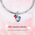 Mothers Day Birthday Number Love Family Friendship Graduation Auntie Grandma Dad Mom Charms for Pandora Bracelets Necklaces, Gifts Women, for Anniversary Valentines Christmas - style: Autism Awareness Charm