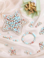 Jovivi 96pcs 8mm Blue Imperial Jasper Round Stone Beads for Jewelry Making - color: Blue Imperial Jasper