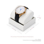 PU Leather Watch Stand Display Holder Organizer Jewelry Showcase (White) - size: 3.15" x 3.15" x 1.97"