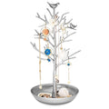 Inviktus Silver Birds Tree Jewelry Stand Display Earring Necklace Holder Organizer Rack Tower-silver - color: antique silver