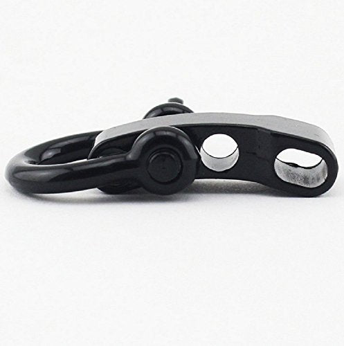 Hewnda 10 Sets Zinc alloy Bow Shackle Umbrella Rope,Adjustable D Umbrella Rope Bracelet Buckle Survival D Shape