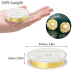MIKIMIQI 2 Pack Jewelry Wire - 20 Gauge Tarnish Resistant Copper Beading Wire for Jewelry Making, 0.8mm X 3m Each (Gold)