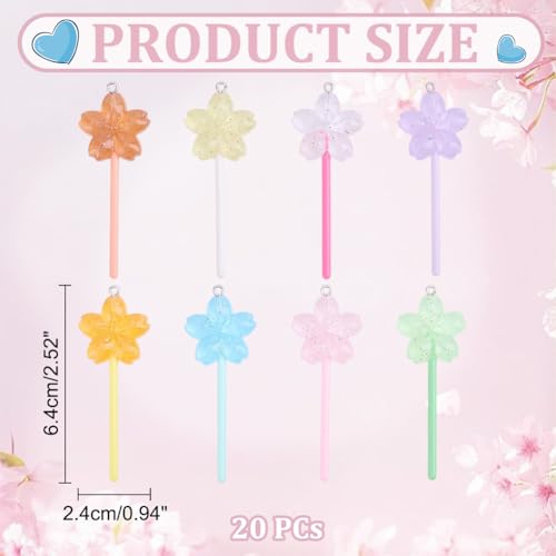 20Pcs Lollipops Resin Charms Colorful Heart Lollipop Charms Candy Dangle Pendants Lollipops Charm Pendant Bulk for Earrings Bracelets Necklaces Jewelry Making DIY Crafts Supplies - size: 64x24mm