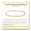 MASSIVE BEADS Natural Genuine Gemstone Beads Healing Crystal Chakra Reiki Jewelry Faceted Round Beads Bracelets 3mm - color: Golden Rutilated Quartz