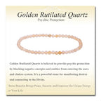 MASSIVE BEADS Natural Genuine Gemstone Beads Healing Crystal Chakra Reiki Jewelry Faceted Round Beads Bracelets 3mm - color: Golden Rutilated Quartz