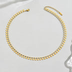 Gold Chain Necklace for Women 18K Gold Plated Dainty Star Cross Heart Cuabn Choker Chains Stainless Steel Trendy Jewelry Christmas Gifts - color: Tiny Star