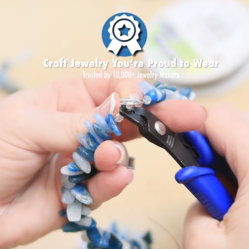 Beadalon Crimp Tool Micro - Fits Crimp Beads #0-1, Crimp Tubes #1, Blue Speckle, 5.25 in / 13.3 cm - color: Blue Speckle, size: Micro