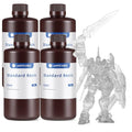 ANYCUBIC 3D Printer Resin Bundle, 405nm SLA UV-Curing Resin with High Precision and Quick Curing & Excellent Fluidity for LCD 3D Printing (4Packs*1kg Clear, 4kg in Total) - color: Clear, size: 4kg