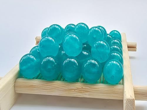 Stone Beads 6mm 140pcs Lake Blue Chalcedony Beads Round Loose Gemstones Beads for Bracelet Necklace Jewelry Making (6mm, 60617 Lake Blue Chalcedony) - color: Lake Blue Chalcedony Beads, size: 6mm