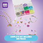 Claire’s DIY Bracelet Kit – 895-Piece Jewelry Making Supplies Set| Clay Heishi Beads, Alphabet, Charms, String| Friendship Bracelet Kit for Girls| Arts & Crafts Activity| Fashion Accessory Gift Age 8+