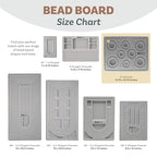 The Beadsmith Elements Bracelet & Anklet Design Bead Board –13.75 x 10.75 x 1 Inches – Removable Transparent Cover – Flocked Surface, Multiple Channels & Printed Ruler – for Jewelry Making - size: Bracelet Board - 9 Channel