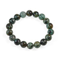 AD Beads Natural Gemstone Round Beads Stretch Bracelet Healing Reiki 10mm (African Turquoise) - color: African Turquoise