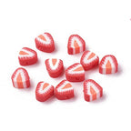 Mega Pet 50Pcs Handmade Strawberry Polymer Clay Beads Strawberry Slice Clay Beads Fruit Loose Spacer Beads 9.5-12mm for DIY Bracelet Necklace Earring Jewelry Making - color: Strawberry Slice