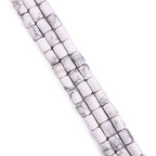 BEADIA Natural White Howlite Cylinder Stone Loose Semi Gemstone Beads for Jewelry Making 10mmx14mm 38cm - color: White Howlite, size: 10mm x 14mm