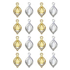 16-Pcs Crystal Jewelry Making Charms Silver Pendant Charm For Women Making Jewelry Crafts Rhinestone Charms - color: StarMoon