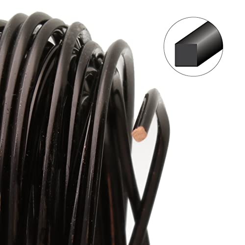 The Beadsmith Square Craft Wire - Medium Temper Beading Wire, Black Color, 18 Gauge, 7 Yards - color: Black, size: 18 Gauge, 7 Yard Coil