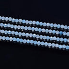 Adabele 15 Inch Natural Blue Aquamarine Healing Gemstone 3mm (0.12 Inch) Tiny Small Faceted Round Loose Beads Stone Spacer (110-120pcs) for Craft Jewelry Making GK3-8 - color: Blue Aquamarine, size: 3mm (0.12") - 15 inch/1 strand