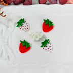 Xaekicr 2 Pcs Strawberry Polymer Clay Cutters Set – Cute Heart Clay Cutters & Texture Molds for Earrings Making, Clay Tools for DIY Polymer Clay Jewelry - color: G color