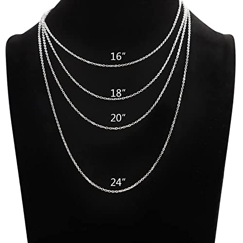 30 Pack Necklace Chains 2mm Stainless Steel Link Cable Chain Necklace Bulk for DIY Jewelry Making Supplies (20 Inches) - color: 20 Inches