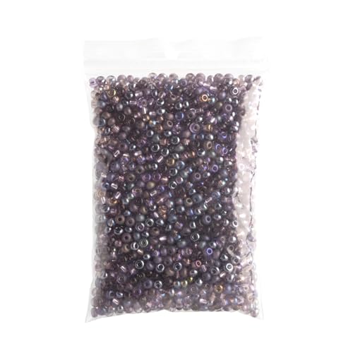 John Bead Czech Glass Seed Beads 6/0 (100g) Amethyst Mix Beads for DIY Art Crafts Jewelry Bracelets Necklaces Earrings Making - color: Amethyst Mix