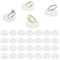 AHANDMAKER 30 Pc Acrylic Ring Display Holder - Transparent Ring Showcase for Selling, Wedding & Home Retail Showcase, Round - style: Round