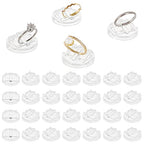 AHANDMAKER 30 Pc Acrylic Ring Display Holder - Transparent Ring Showcase for Selling, Wedding & Home Retail Showcase, Round - style: Round