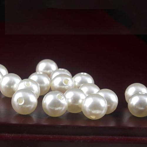 Laopottbeads 800 Pcs Ivory White 8MM Pearl Beads for Jewelry Making Round Pearl DIY Kit for Bracelets, Earrings, Necklaces & Anklets - color: Ivory White, size: 8 mm, 800 pcs