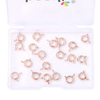 BEADIA Rose Gold Plated Spring Clasps Non Tarnish 7mm 20pcs for Jewelry Making Findings - color: Spring Clasps Rose Gold, size: 7mm
